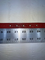 New Red Genuine Leather Tooled And Silver Pendent 22” Belt #5722 NN-14