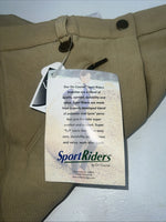 New Women’s Sport Riders Tan English Breeches. #041565 28-R  A-156