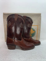 New Youth Brown Texas Brand Cowboy Boots. 2803 4.5 4 1/2 D. 2-115