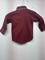 New Kids White Horse Red Long Sleeve Pearl Snap Size 0 DD-152