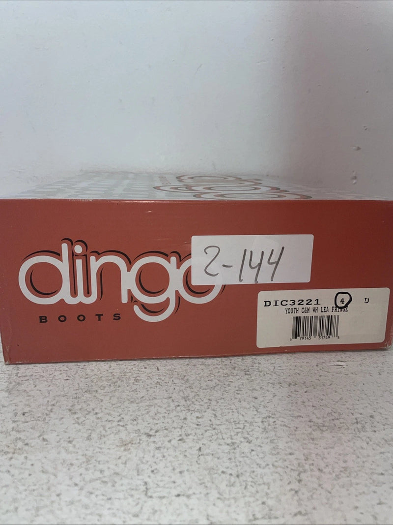 New Youth White With Fringe Dingo Cowboy Boots. C 3221 4 D. 2-144