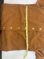 New Kids Lady Western Orange Long Sleev Button Up Size 10 TT-35 