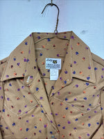 New Women’s Dickson Jenkins Orange Floral Long Sleeve Pearl Snap Size 30 MM-55