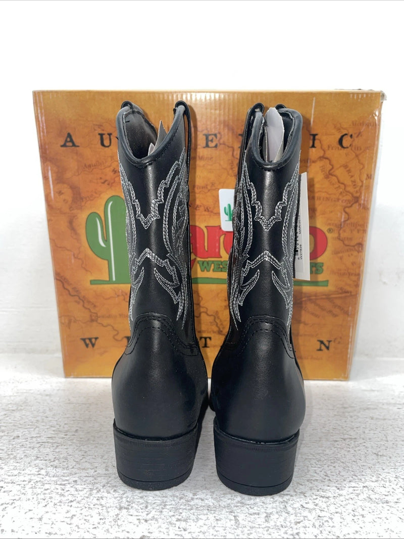 New Kids Black Laredo Cowboy Boots. C 2440 12 M. 23-13