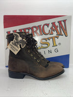 New Women’s Brown American West Cowboy Boots. 5975 8.5 8 1/2 M. 16-99