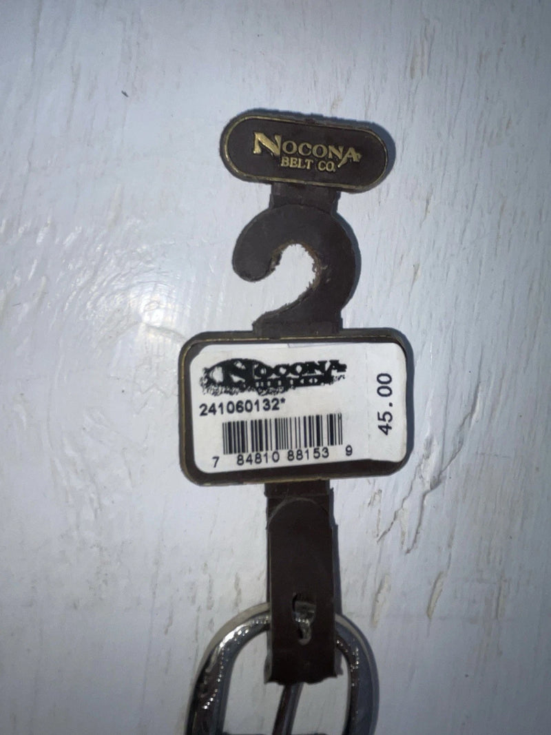 New Black Genuine Leather Nocona Silver Pendent 32” Belt #2410601 Z-104