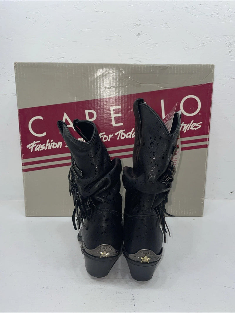 New Women’s Black Capezio Cowboy Boots. L 480 5 M. 2-40