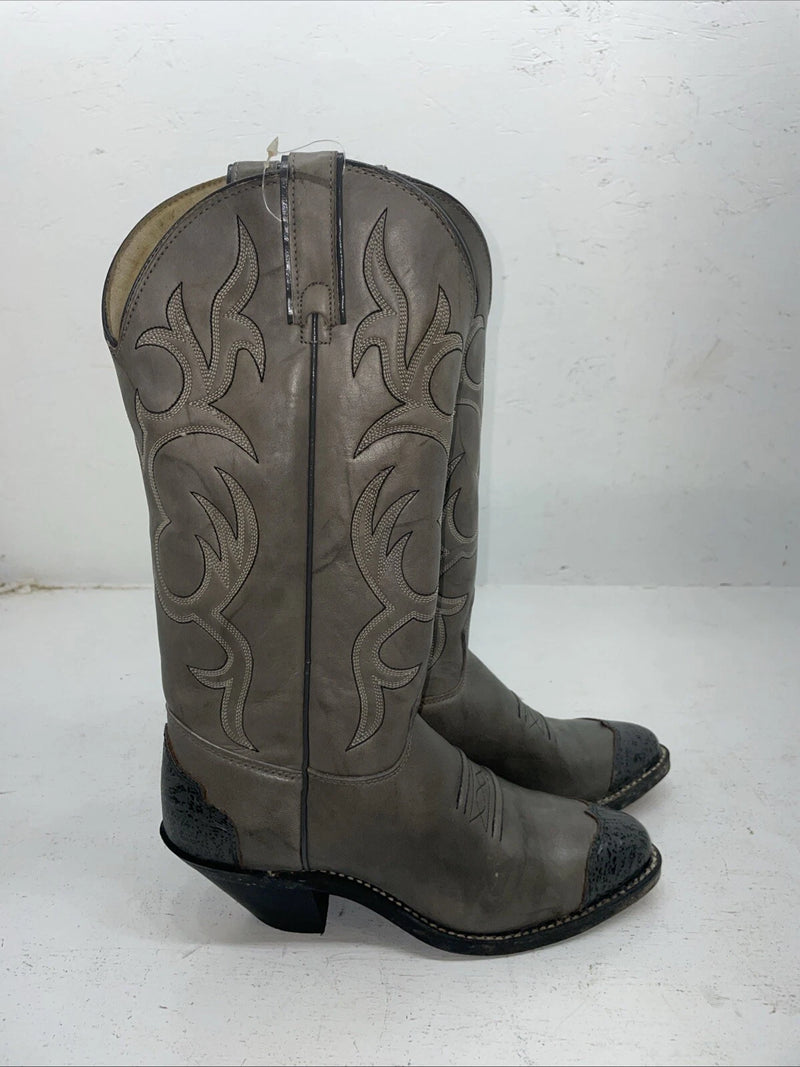 New Women’s Grey Texas Brand Cowboy Boots. 4902 7 M. 18-49