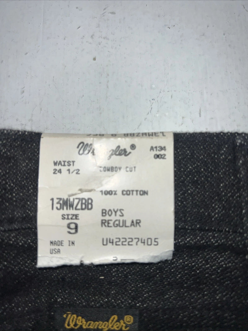 New Boys Black Denim Pro Rodeo Cowboy Cut Regular Jeans. 9/24 1/2 B-15