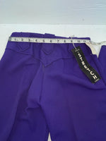 New Vintage Purple Panhandle Slim Polyester Pants #1075 VV-98