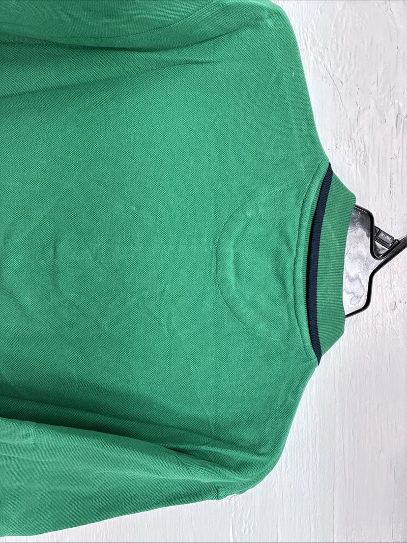 New Men’s Wrangler Green Short Sleeve Polo Shirt Medium K-64