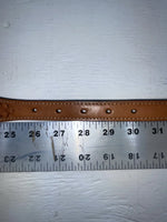 New Brown Genuine Leather Double S Weaved 28” Belt #3219248 NN-11
