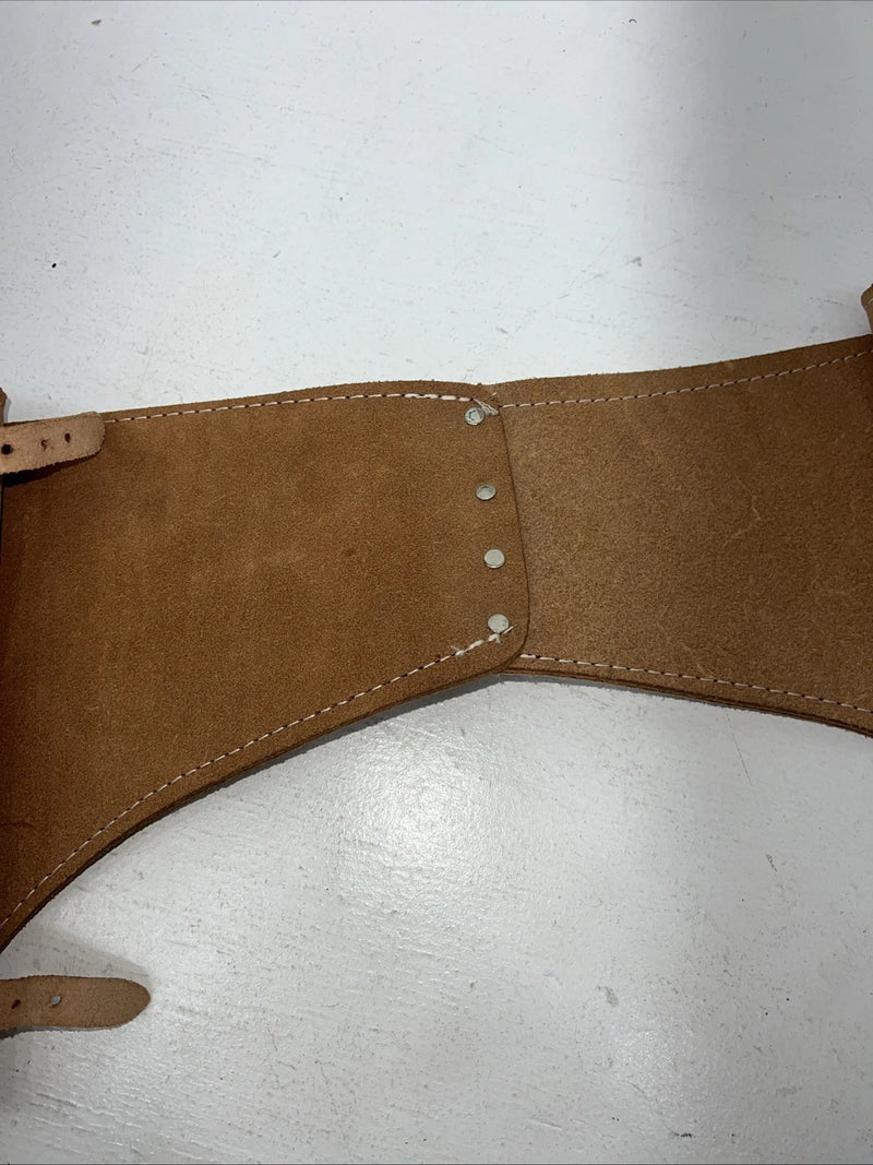 New Tough 1 Brown Leather Split Saddle Bag #61-4304 G-502