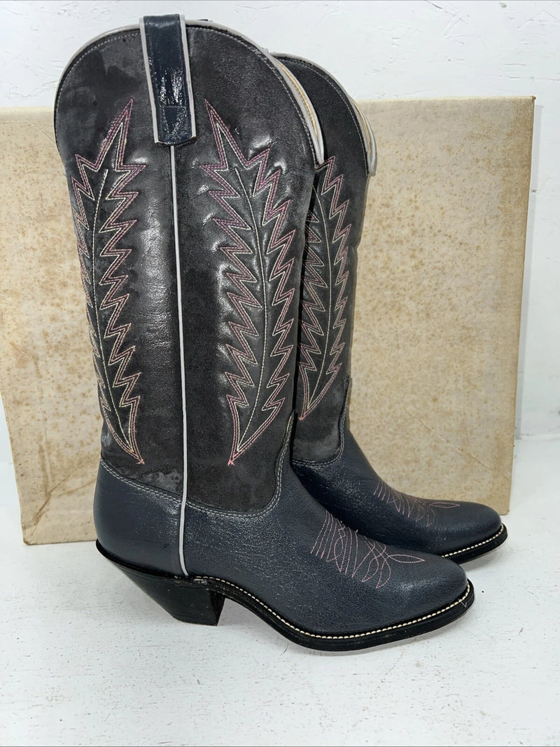 New Women’s Grey Texas Brand Cowboy Boots. 4512 6.5 6 1/2 M. 19-113