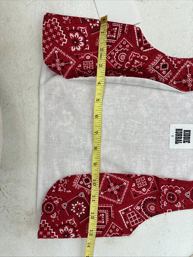 New Kids Kiddie Korral Red Western Design Sleeveless Vest Size Small YY-34