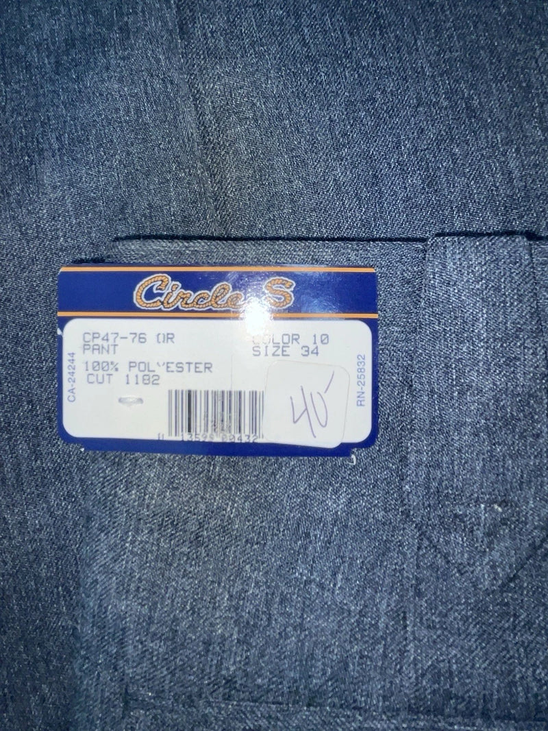 New Vintage Blue Circle S Polyester Pants #CP4776 SS-8