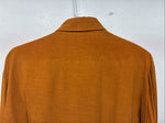 New Women’s Longhorn Orange Long Sleeve Button Up Size Small YY-49