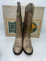 New Women’s Tan Texas Brand Cowboy Boots. L 199 6.5 6 1/2 M. 19-97