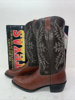 New Men’s Brown Texas Brand Cowboy Boots. 1201 10 D. 7-57