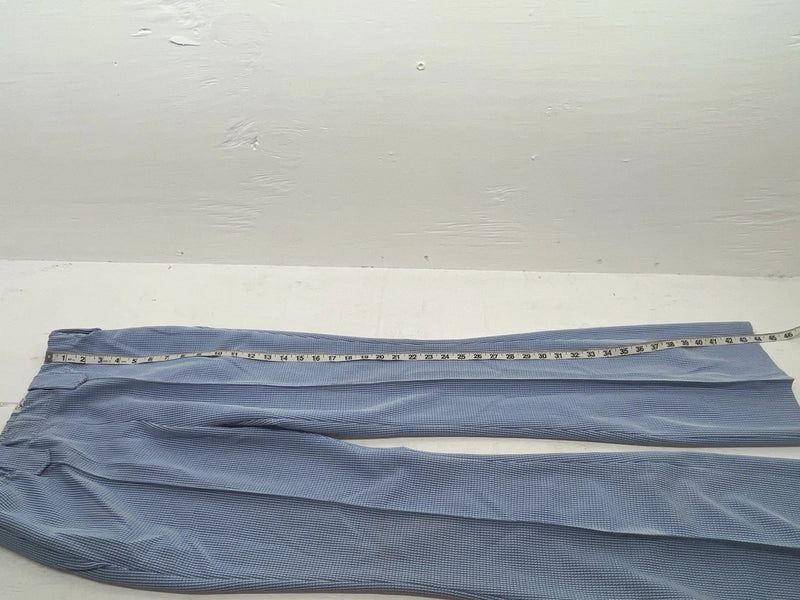New Vintage Blue Checkered Dickson Jenkins Polyester Pants #536 ZZ-41