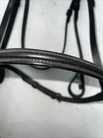New Silver Fox Black English Snaffle Bridle BB-18 