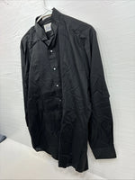 New Men’s Classix Black Long Sleeve Button Up Medium 32/33 E-79