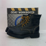 New Women’s Black Lace up Steel Toe Acme Cowboy Boots. 8075 10 M. 15-125