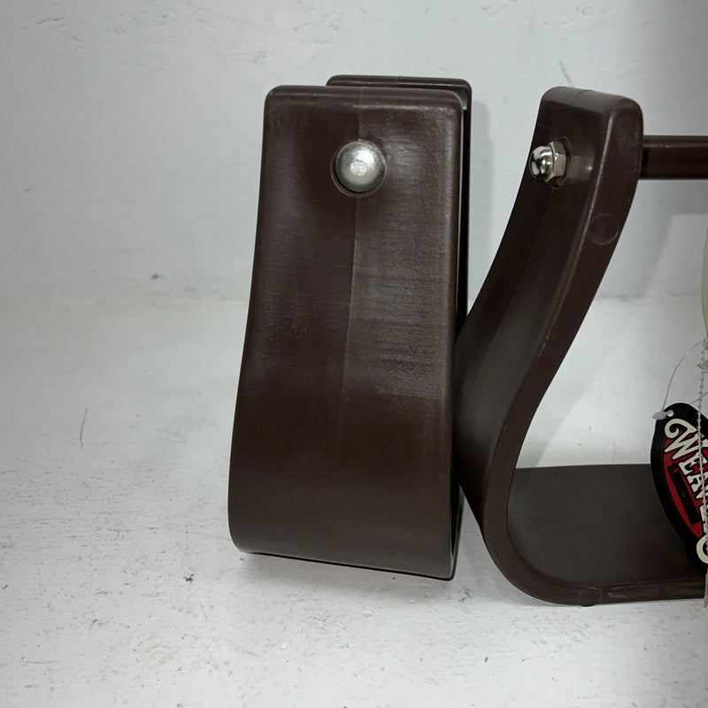 New Weaver Brown Plastic Deep Roper 3” Stirrups #30-1138 FF-5