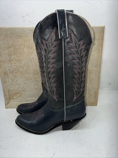 New Women’s Grey Texas Brand Cowboy Boots. 4512 6.5 6 1/2 M. 19-113