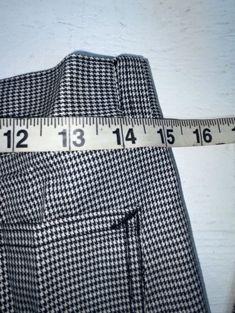 New Vintage Black And White Checkered Handler Polyester Pants #1179 SS-96