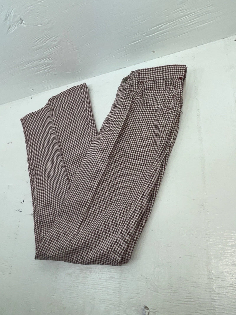 New Vintage Red And White Checkered Lee Polyester Pants #2600362 SS-84