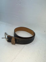 New Brown Genuine Leather Tooled 26” Belt #8103 NN-74 