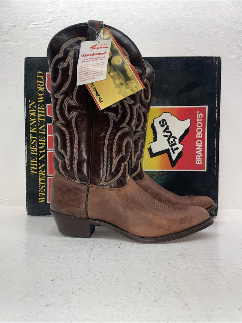 New Women’s Brown Texas Brans Cowboy Boots. 4731 8.5 8 1/2 M. 15-31