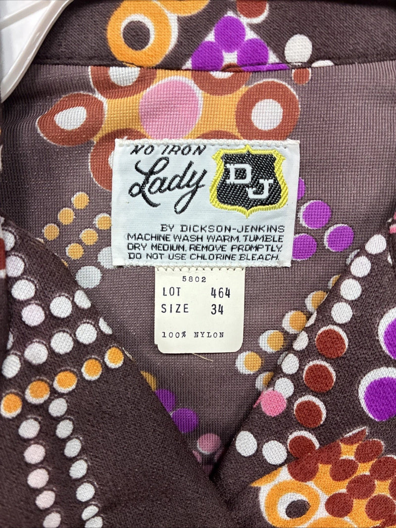 New Women’s Dickson Jenkins Multicolor Long Sleeve Pearl Snap Size 34 KK-87