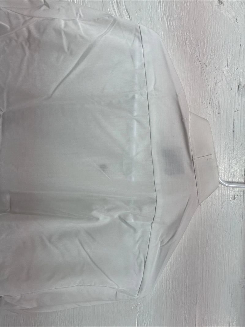 New Classix White Long Sleeve Button Up English Shirt Medium X-91