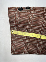 New Men’s Tanbark Red Plaid Suit Jacket 48R #720 X-601