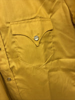 New Kids Tem Tex Yellow Long Sleeve Pearl Snap Size 12 Large LL-25