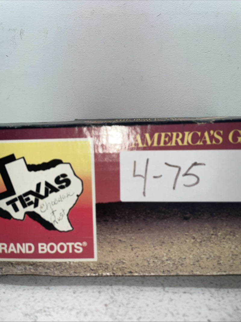 New Men’s Brown Texas Brand Cowboy Boots. 1201 9 D. 4-75