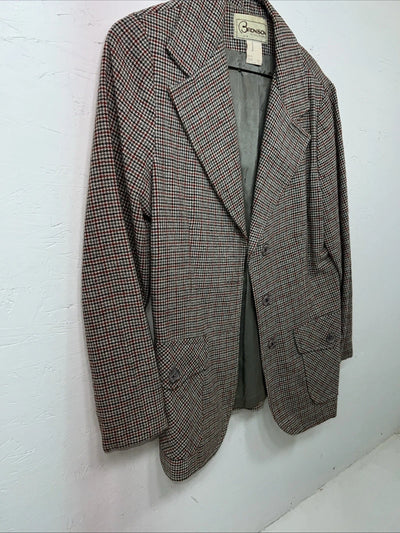New Womens Red Plaid Bronson Work Blazer 13/14 #4400 UU-12
