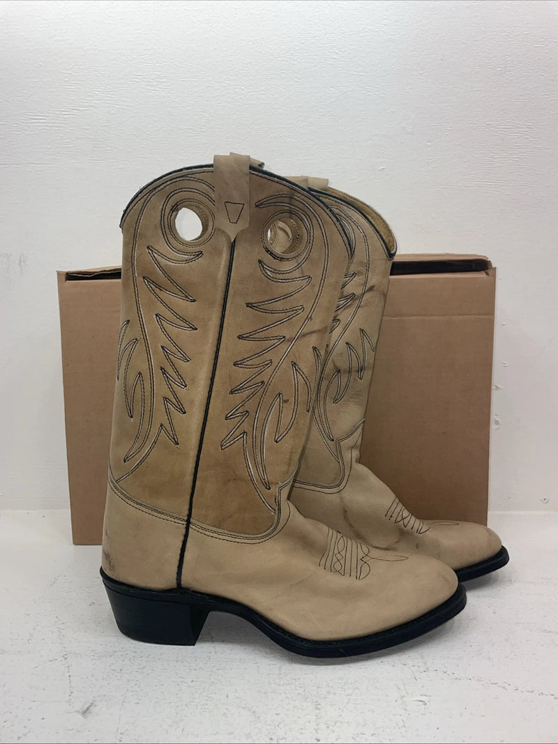 New Men’s Cream Texas Brand Cowboy Boots. 7899 10.5 10 1/2 D. 6-71