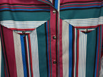 New Womens Button Up Long Sleeve Pink Maria O Design Show Shirt 1X #1187 UU-4