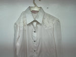 New Women’s White H Bar C Long Sleeve Button Up Shirt 3B-34
