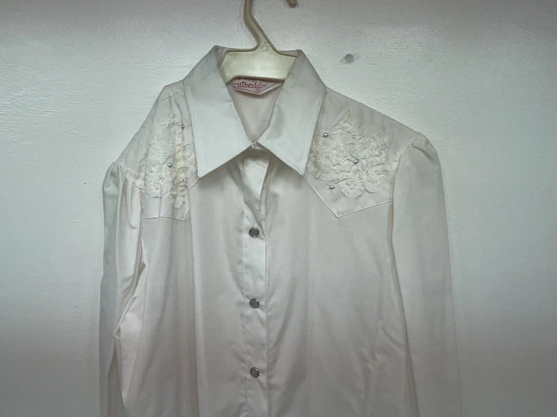 New Women’s White H Bar C Long Sleeve Button Up Shirt 3B-34