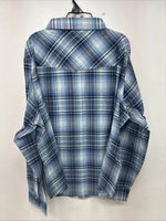 New Women’s Cumberland Blue Plaid Long Sleeve Pearl Snap 3XL GG-48