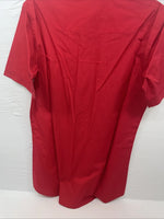 New men’s White Horse Red Short Sleeve Pearl Snap Medium B-82