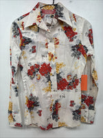 New Women’s Dickson Jenkins Floral Long Sleeve Pearl Snap Size 30 KK-3