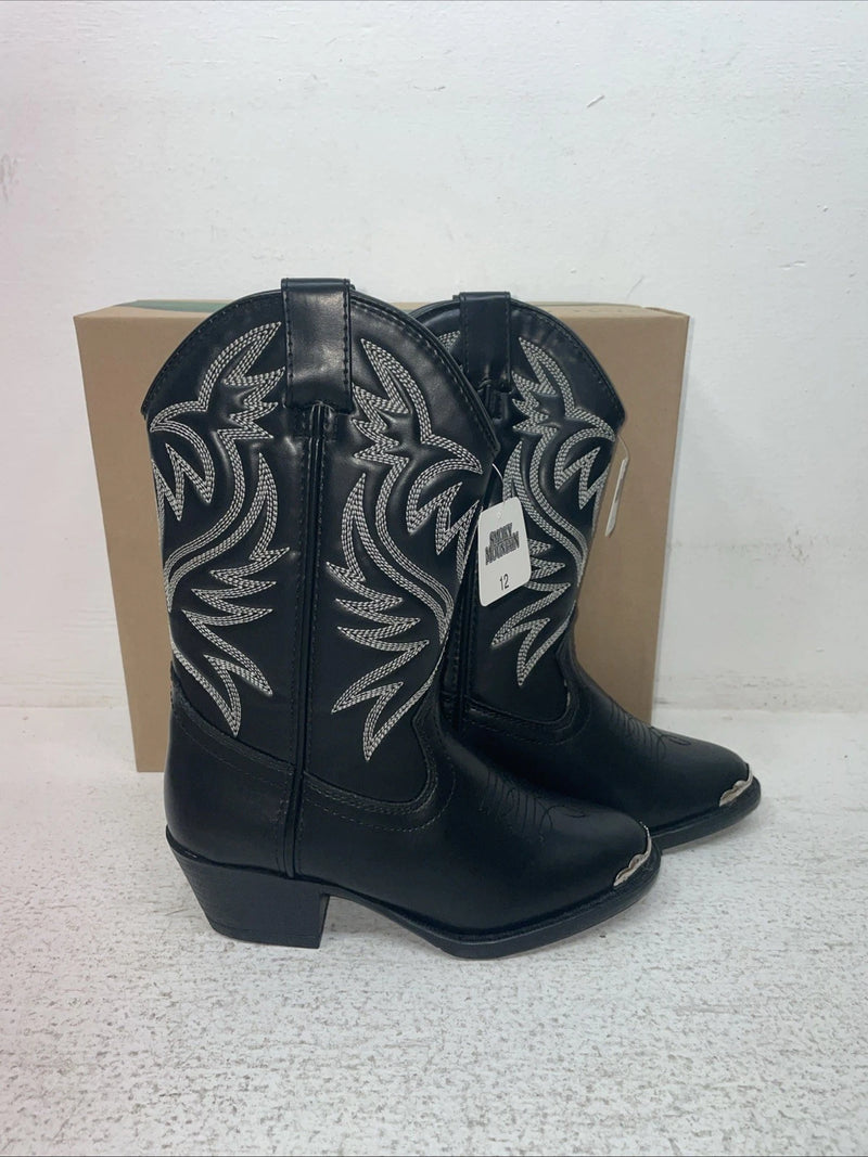 New Kids Black Smoky Mountain Cowboy Boots. 1032 B C 12. 23-83