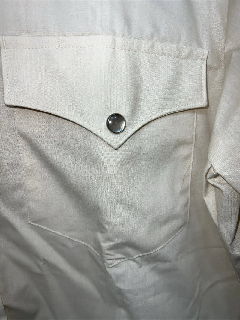 New Men’s Yellow Circle S Pearl Snap Long Sleeve Shirt 15x32 M P-33