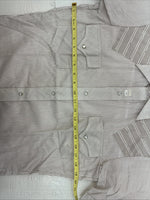 New Men’s Dickson Jenkins Brown stripe Short Sleeve Pearl Snap 14.5 Small AA-97