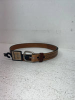 New Brown Genuine Leather Wrangler Tooled 34” Belt #593-02 Z-9